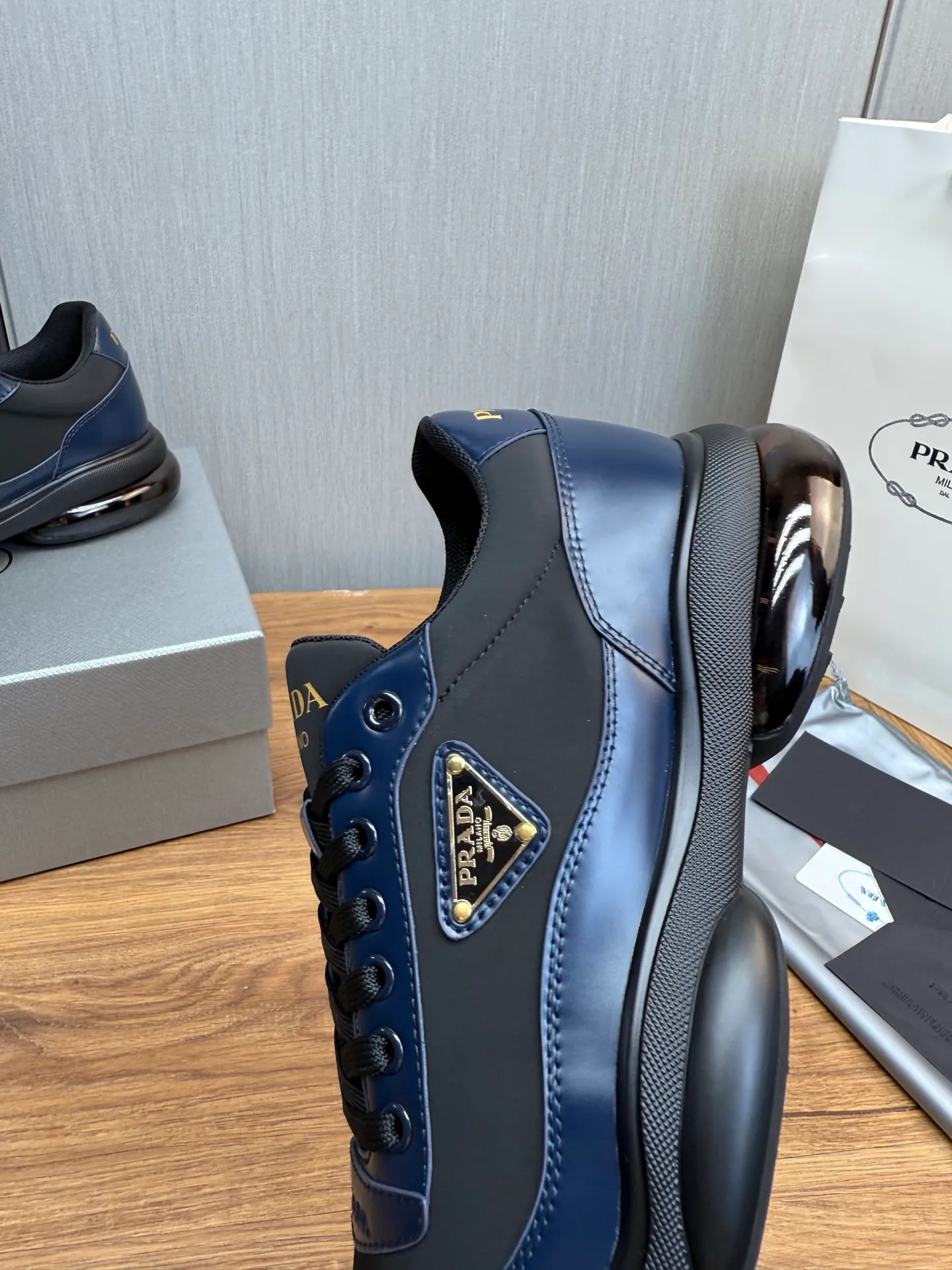 Men's shoes 💰660💰 [PRADA] Men's shoes are popular in the counter, official website is synchronized, 1 high-quality shipment ✔️Original cowhide upper + cowhide lining, 1🆚1 replica, original sole, 38-45 (45 customized, non-refundable)